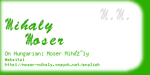 mihaly moser business card